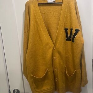 Topshop Mustard Cardigan Sweater